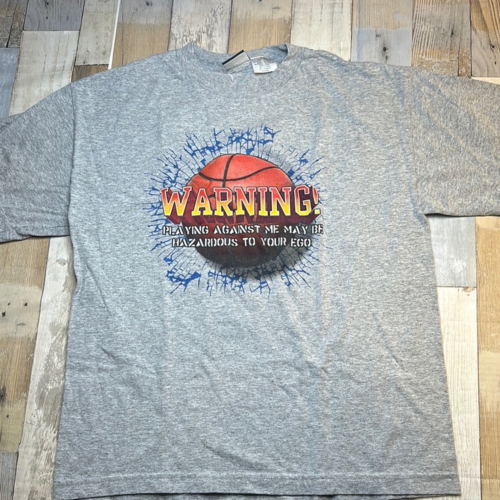 Graphic Basketball Warning T-Shirt